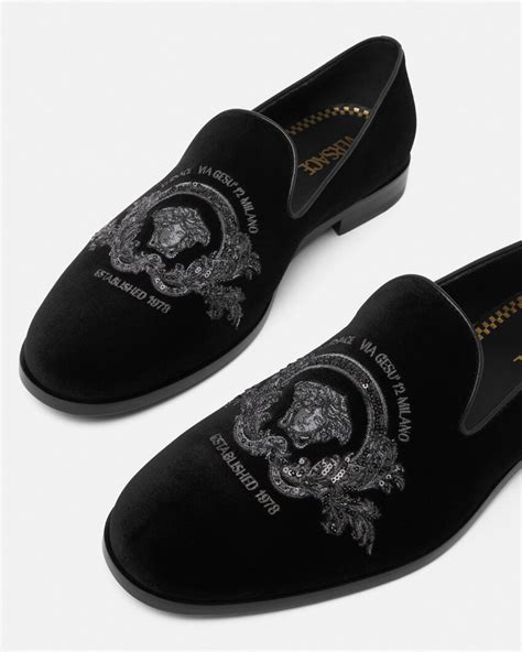 Medusa Milano Velvet Slippers Black 